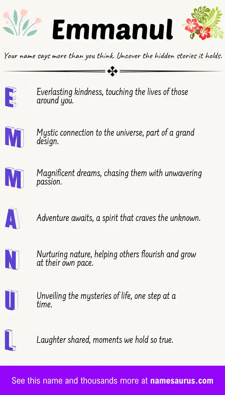 Acrostic poem about Emmanul.