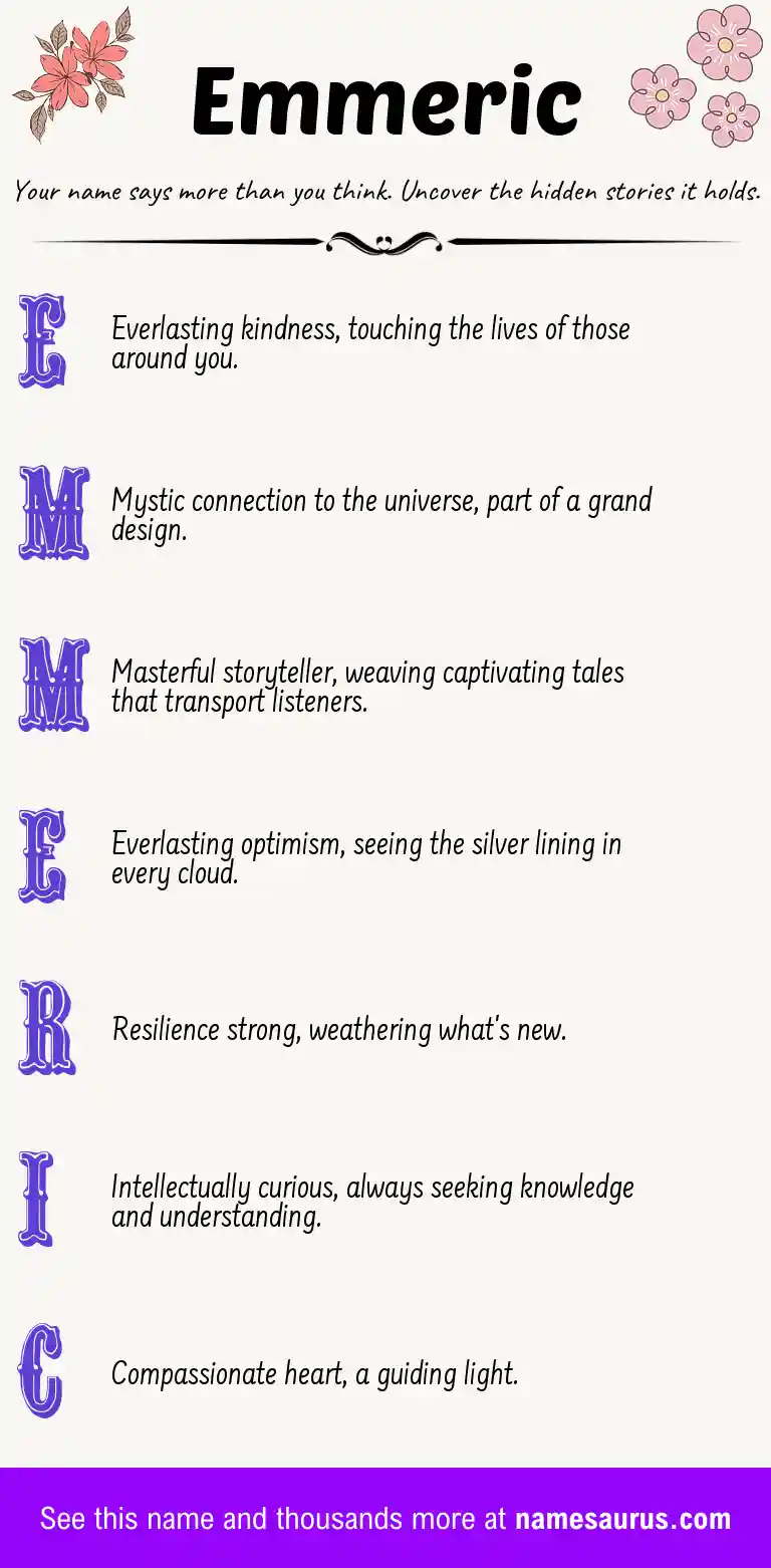 Acrostic poem about Emmeric.