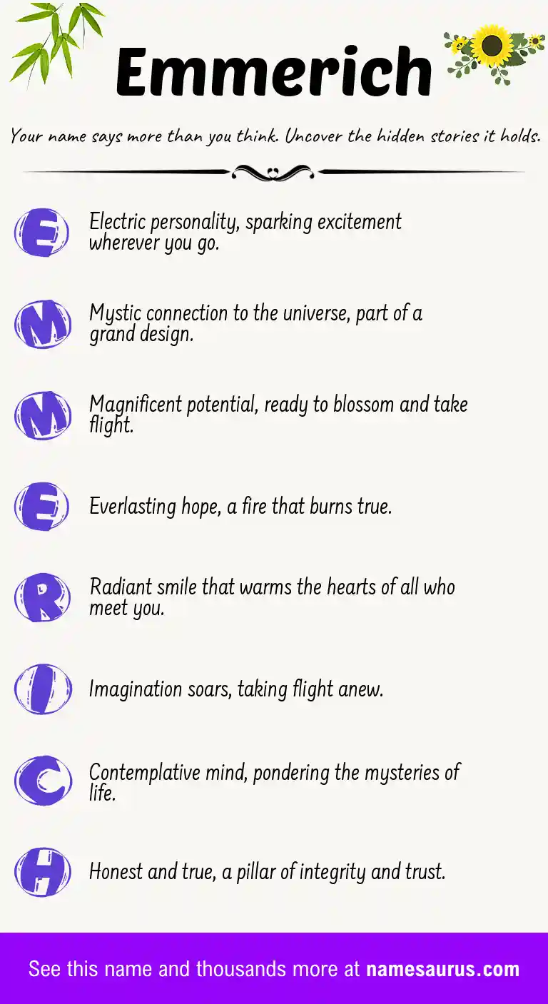 Acrostic poem about Emmerich.