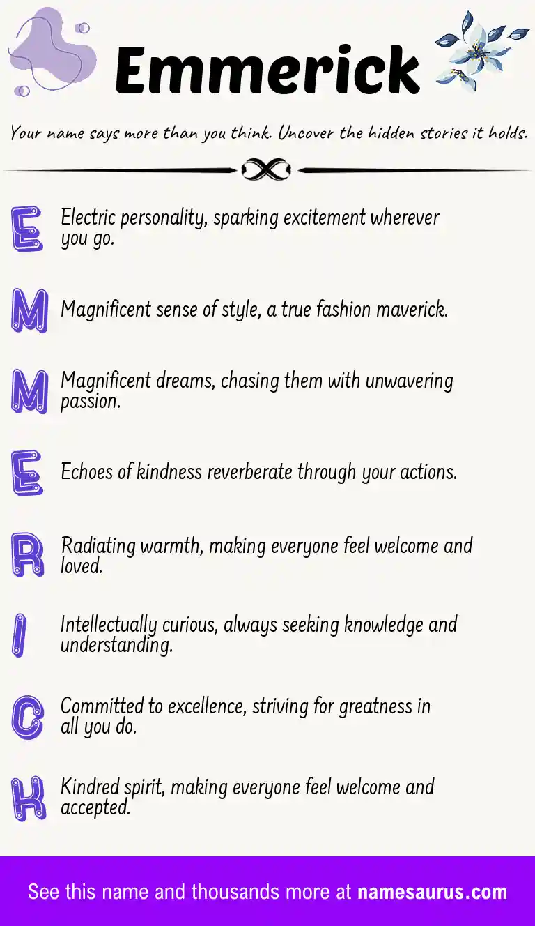 Acrostic poem about Emmerick.
