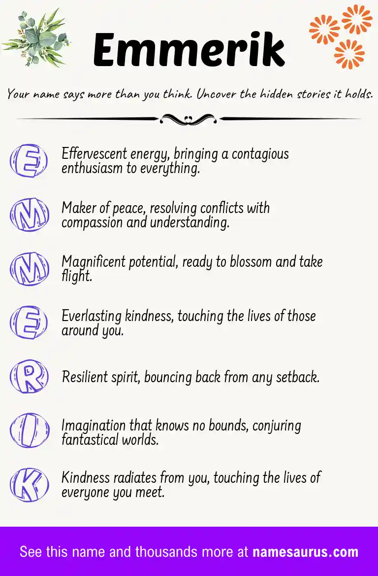 Acrostic poem about Emmerik.