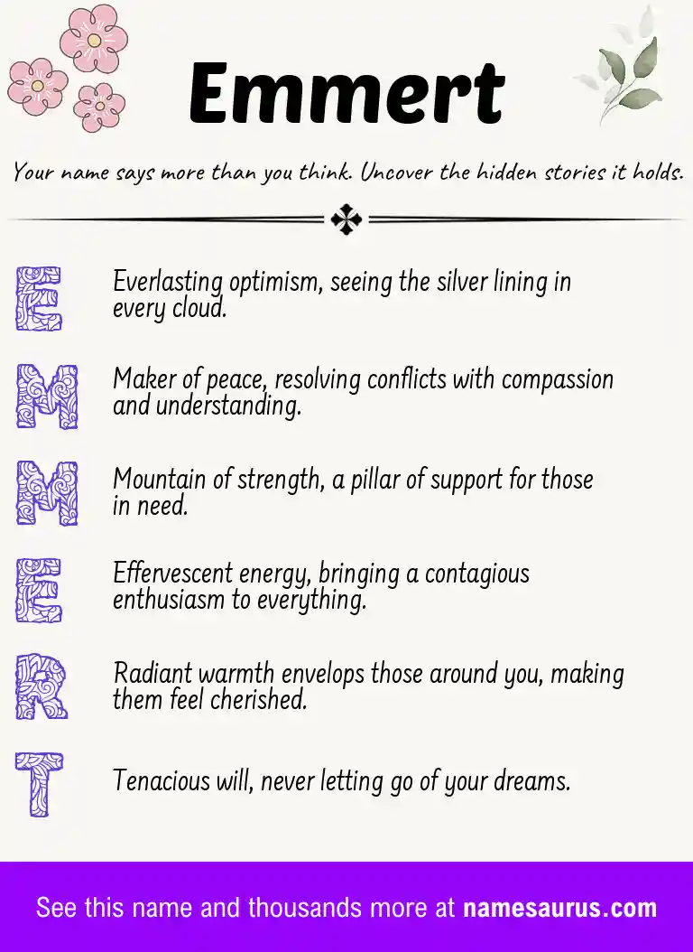 Acrostic poem about Emmert.
