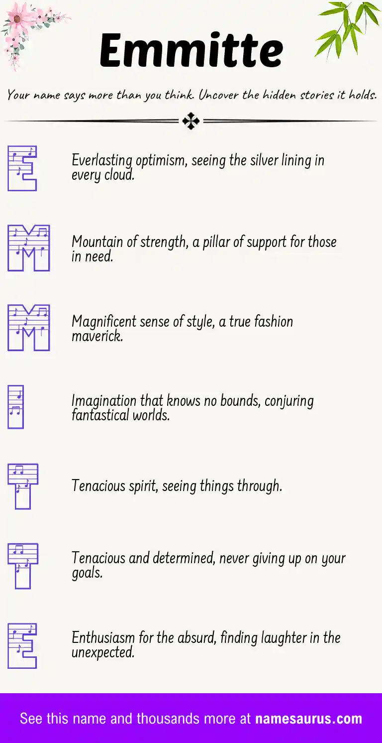 Acrostic poem about Emmitte.