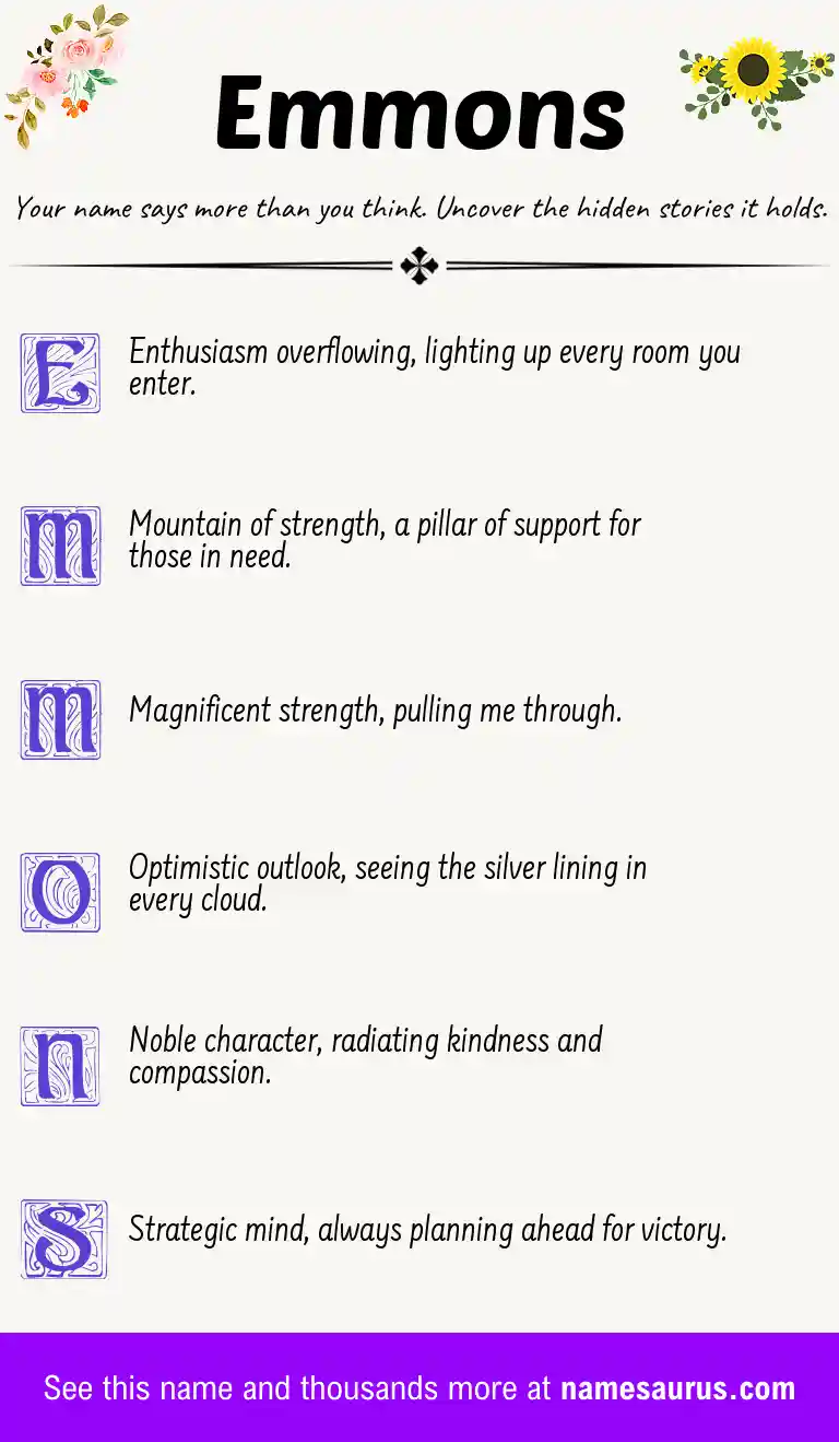 Acrostic poem about Emmons.