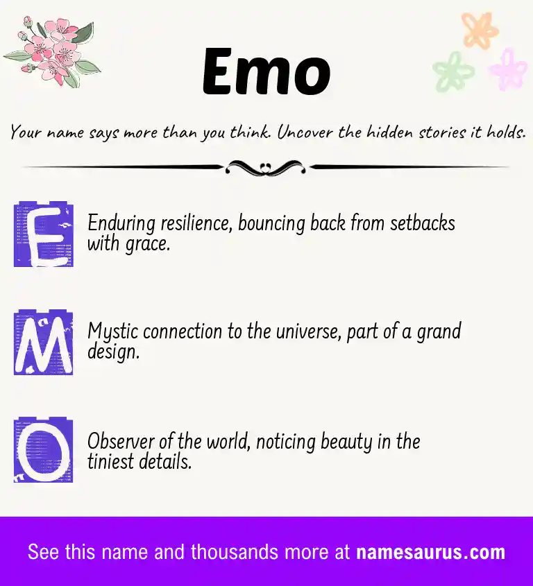 Acrostic poem about Emo.