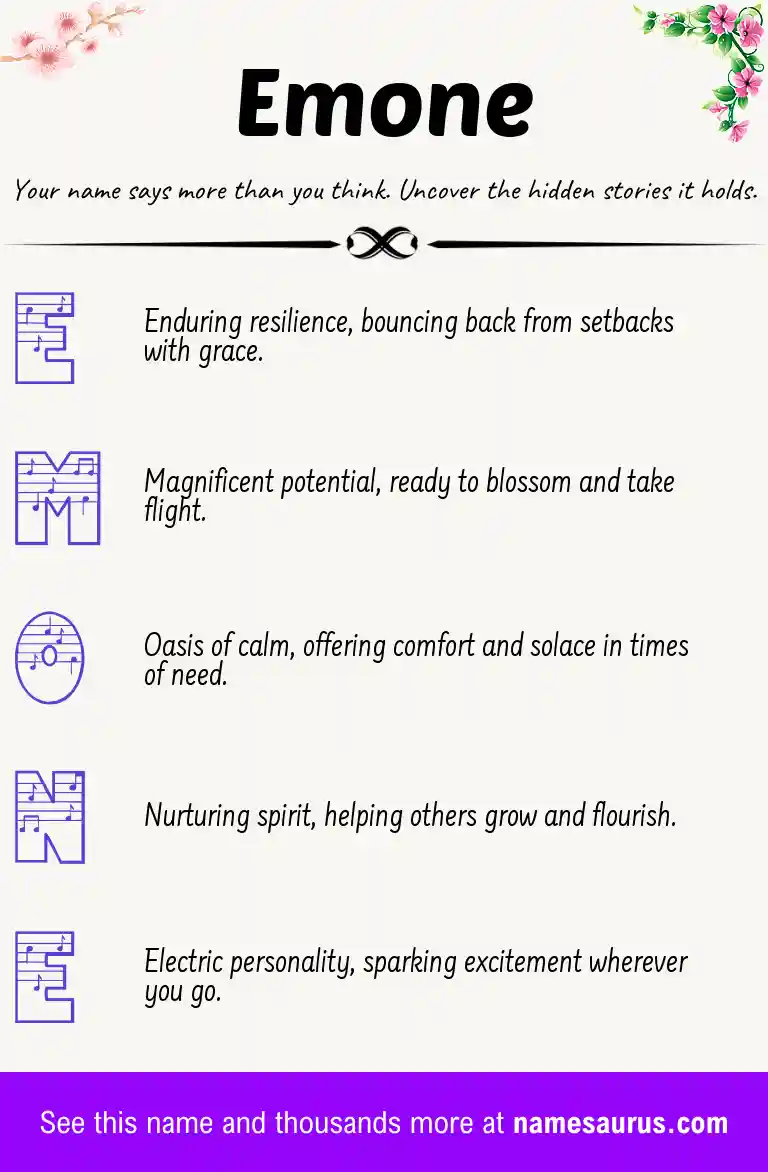 Acrostic poem about Emone.
