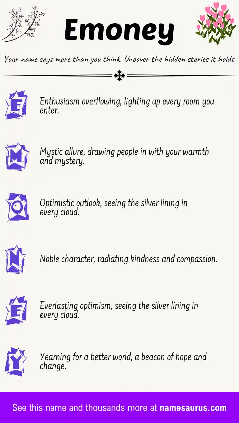 Acrostic poem about Emoney.