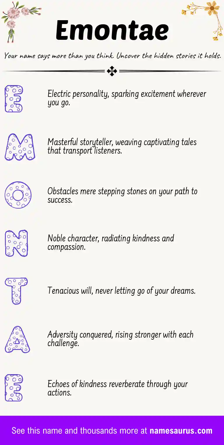 Acrostic poem about Emontae.