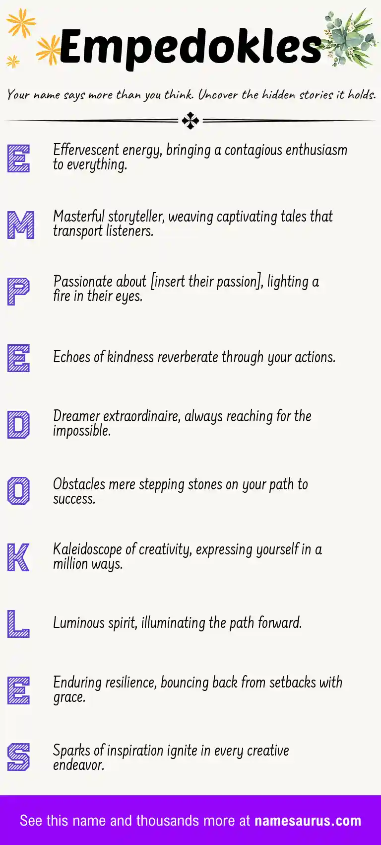 Acrostic poem about Empedokles.