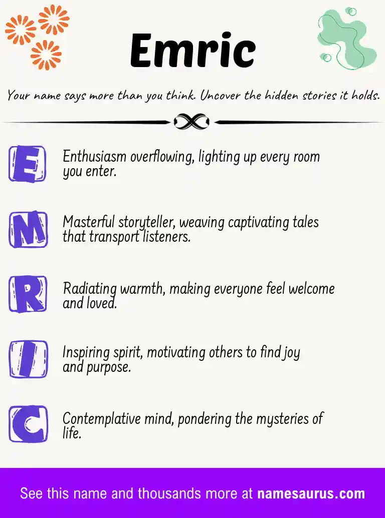 Acrostic poem about Emric.