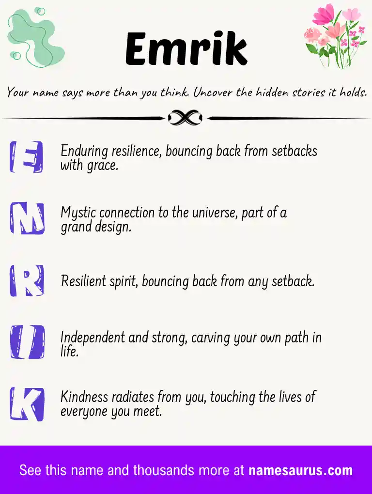 Acrostic poem about Emrik.