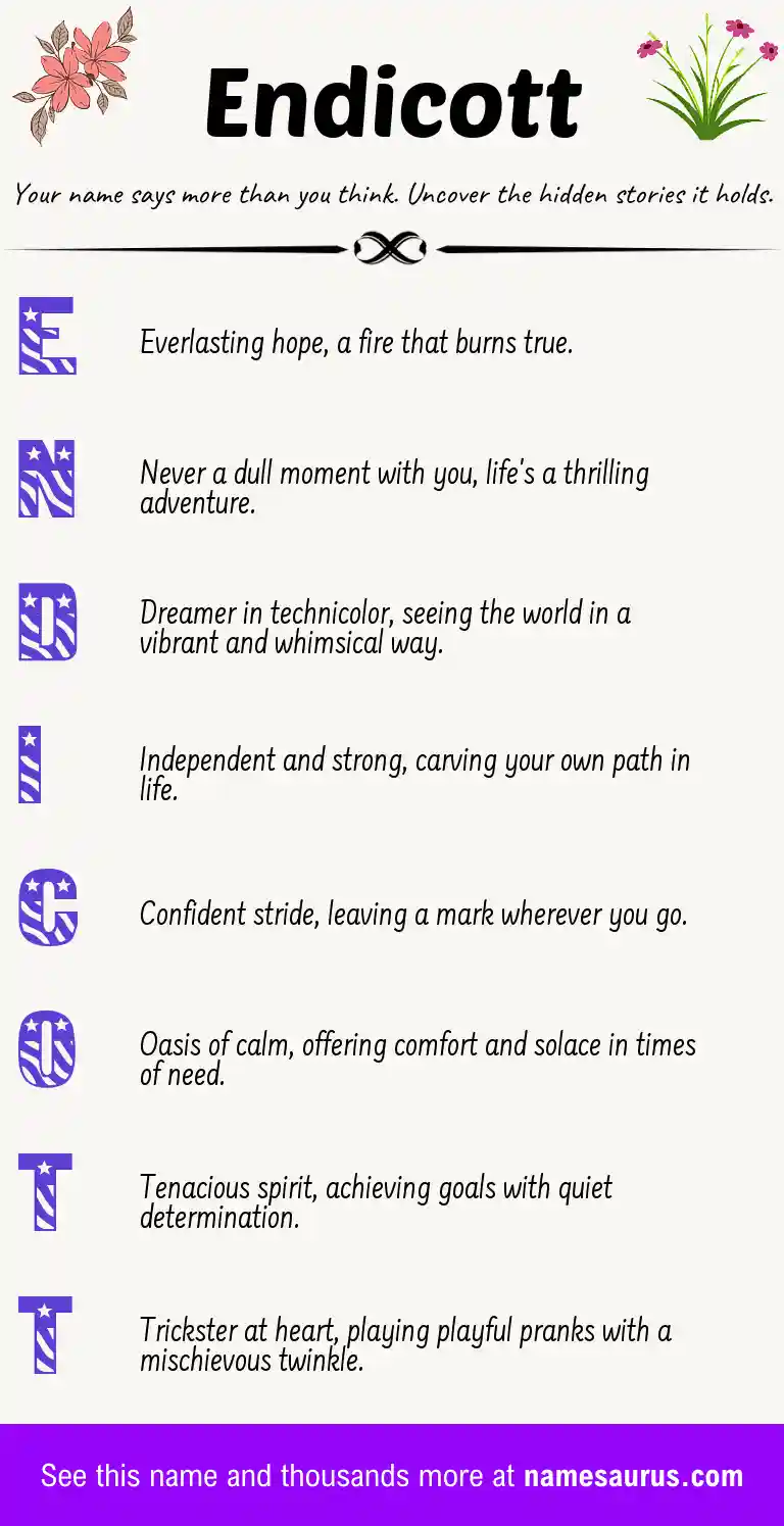 Acrostic poem about Endicott.