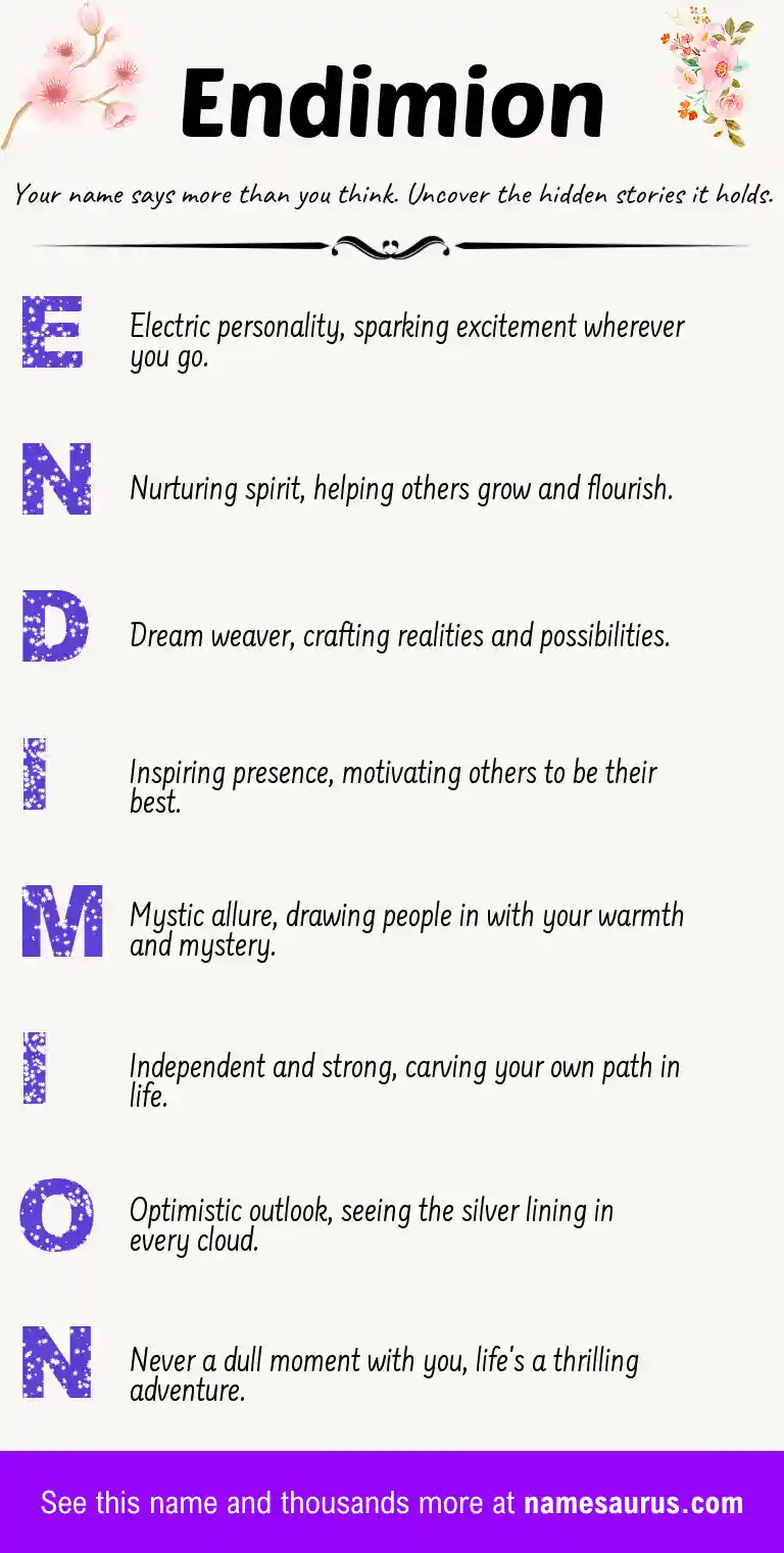Acrostic poem about Endimion.