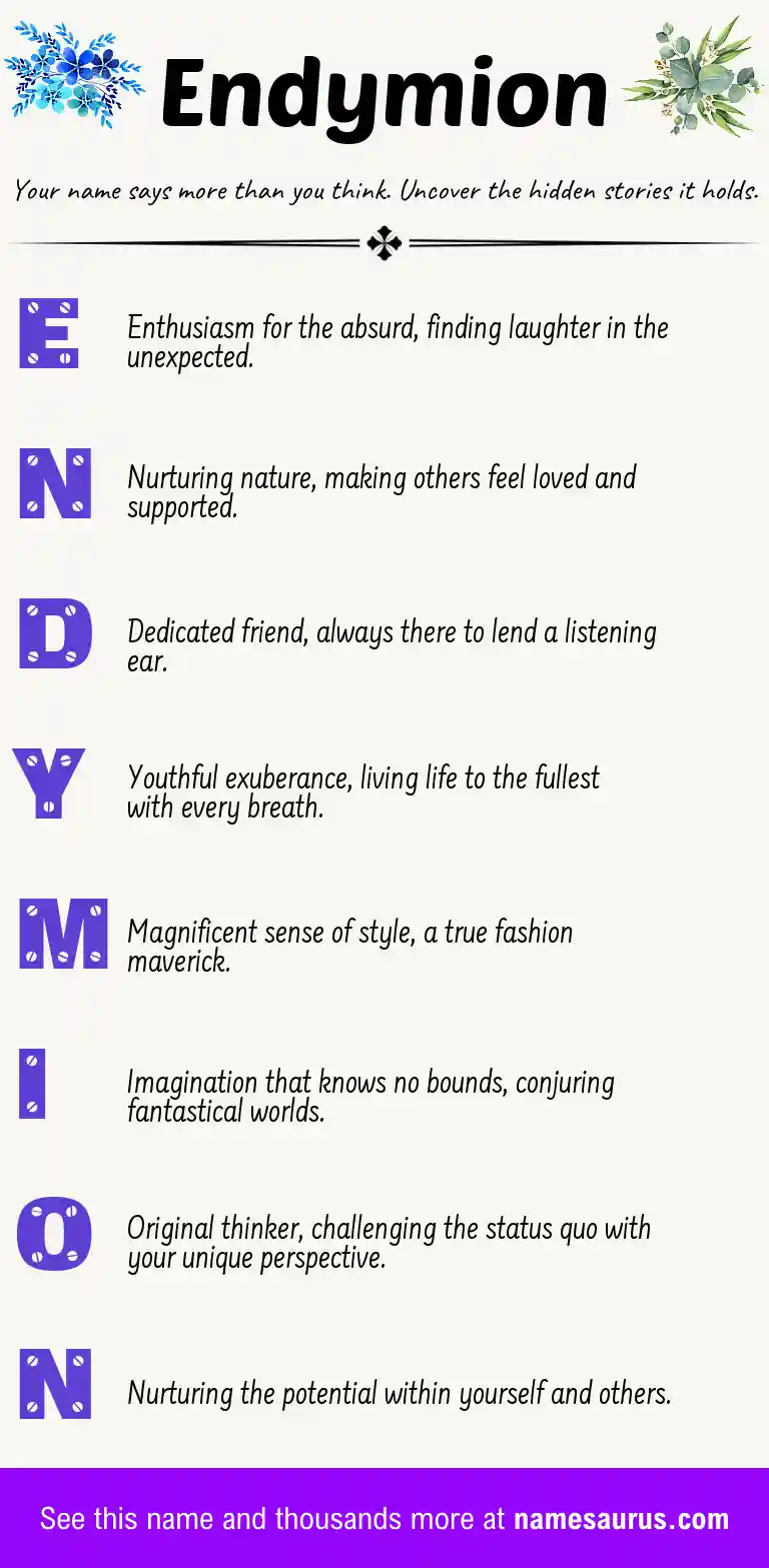 Acrostic poem about Endymion.