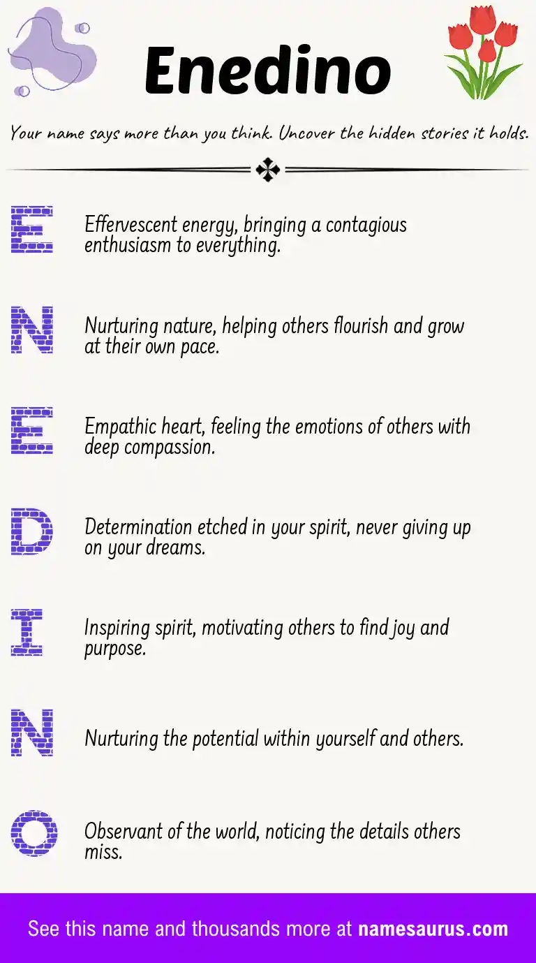 Acrostic poem about Enedino.