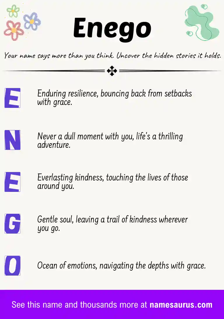 Acrostic poem about Enego.