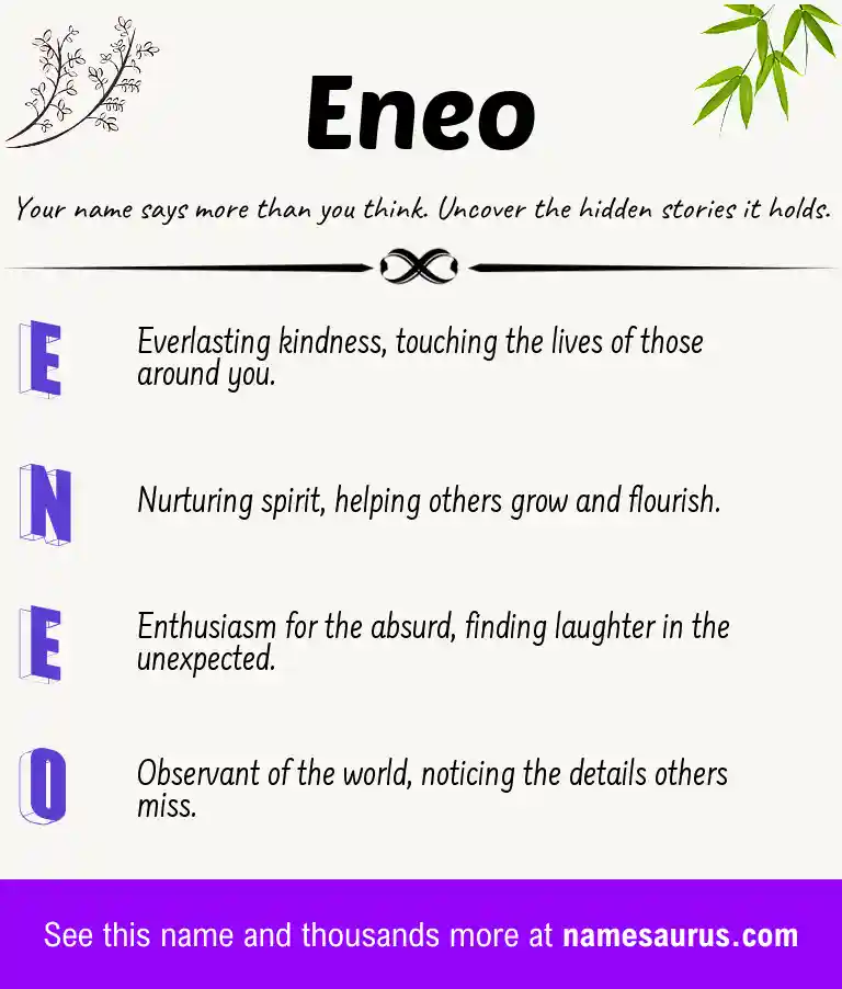 Acrostic poem about Eneo.