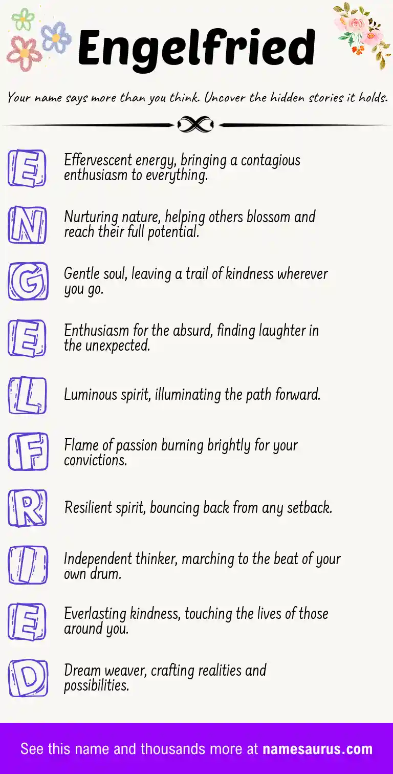 Acrostic poem about Engelfried.