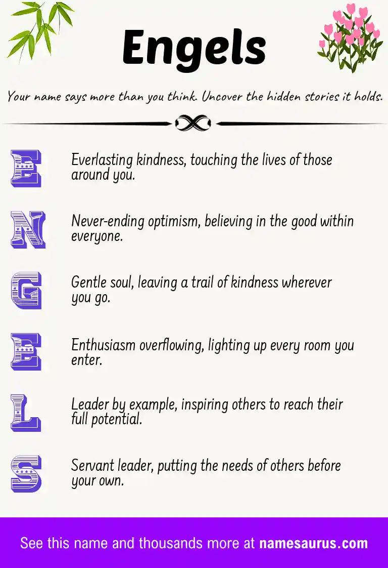 Acrostic poem about Engels.