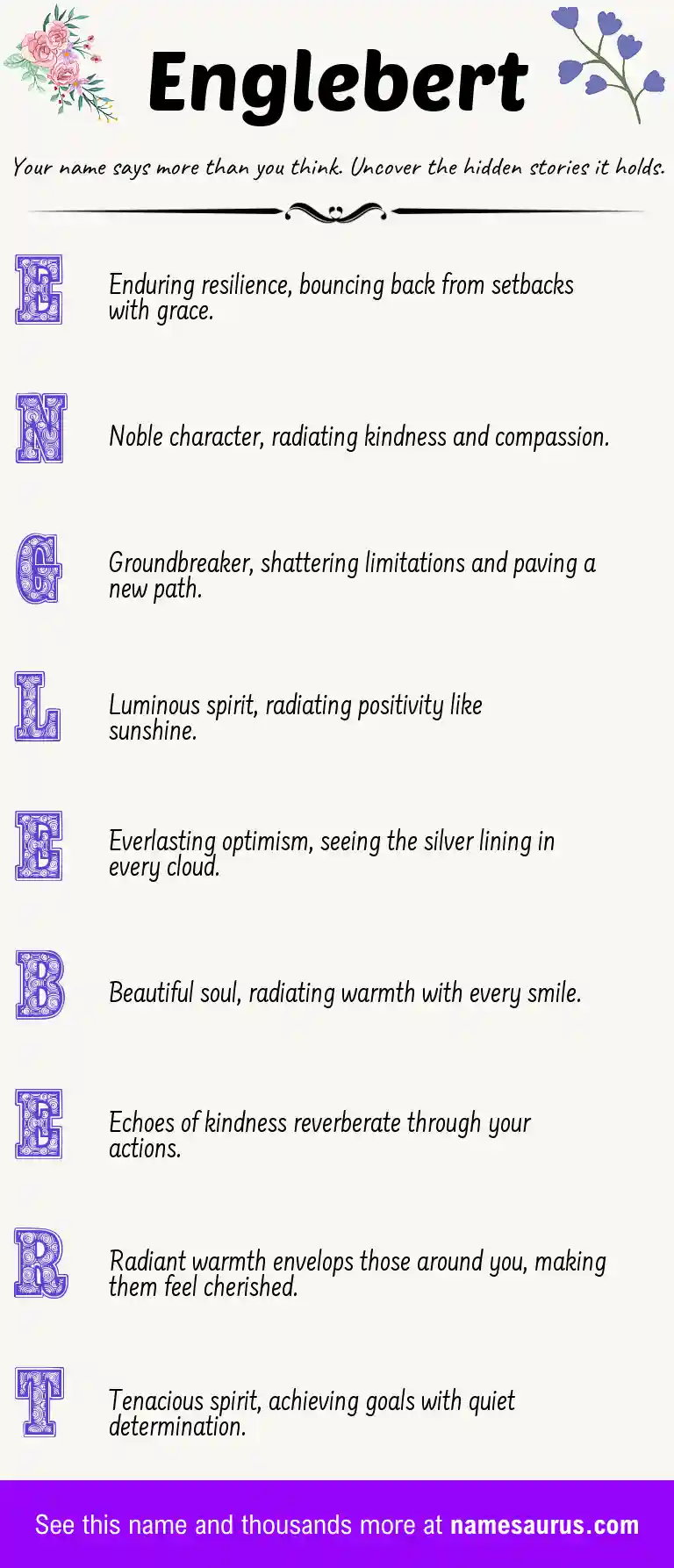 Acrostic poem about Englebert.