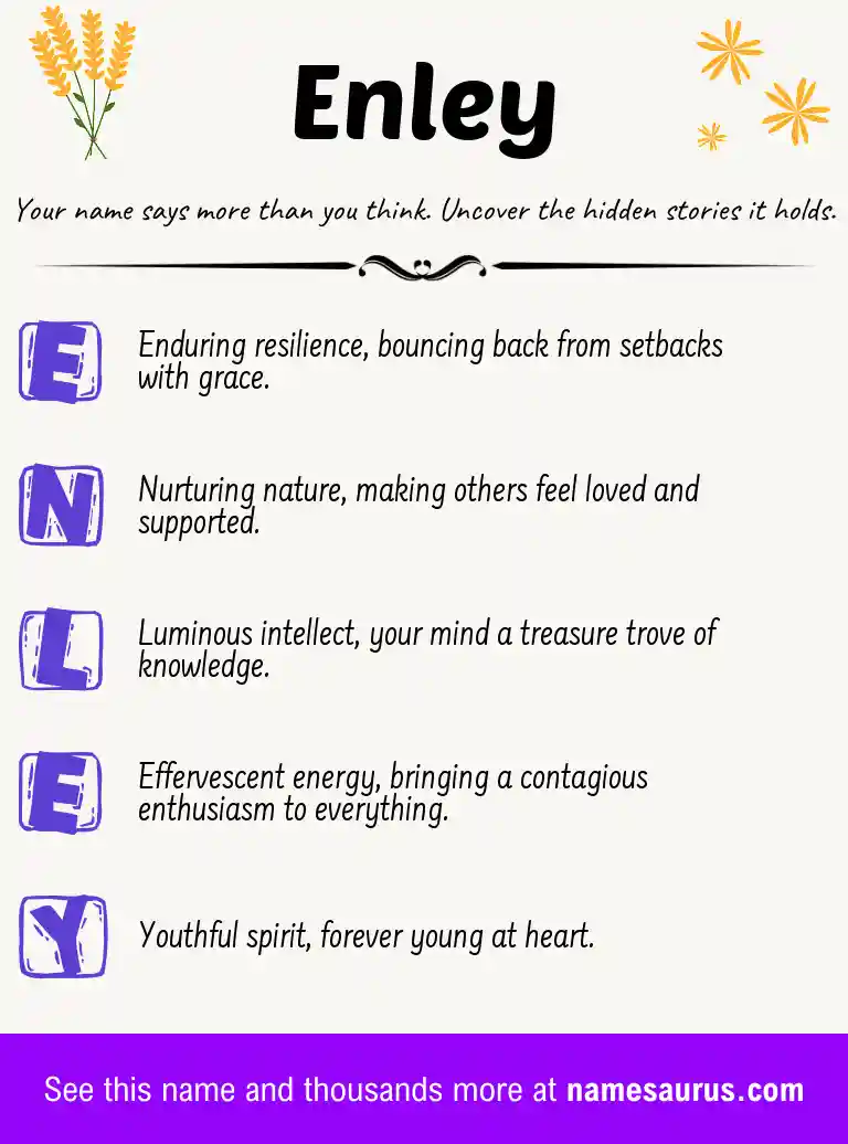 Acrostic poem about Enley.