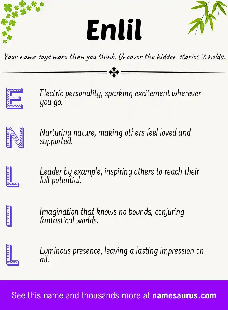 Acrostic poem about Enlil.