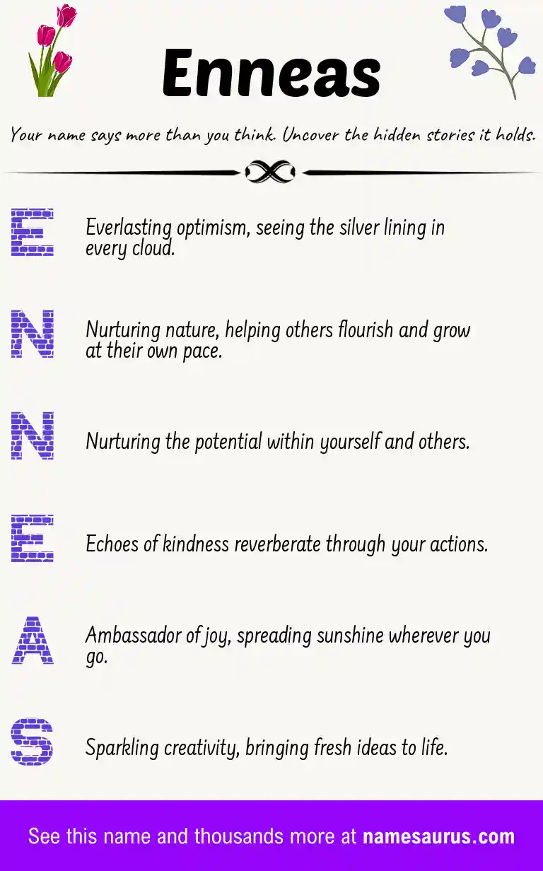 Acrostic poem about Enneas.