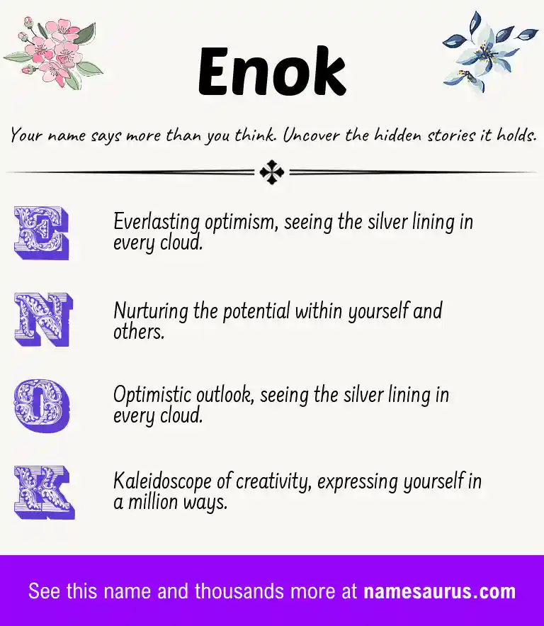 Acrostic poem about Enok.