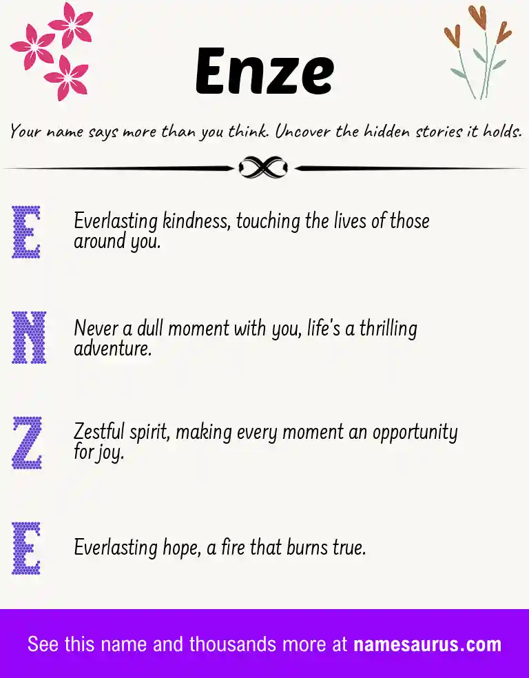 Acrostic poem about Enze.