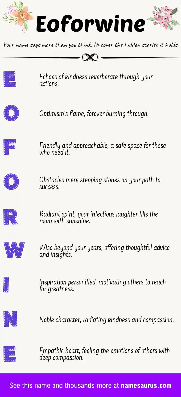 Acrostic poem about Eoforwine.