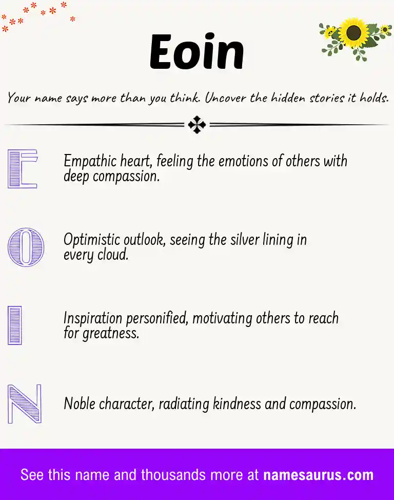 Acrostic poem about Eoin.