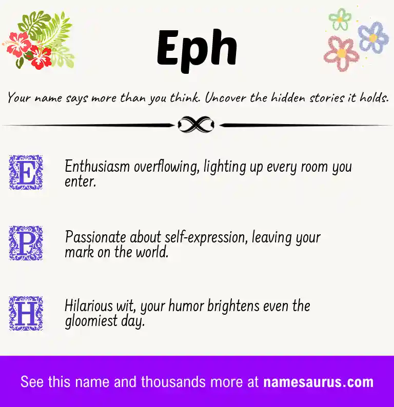 Acrostic poem about Eph.