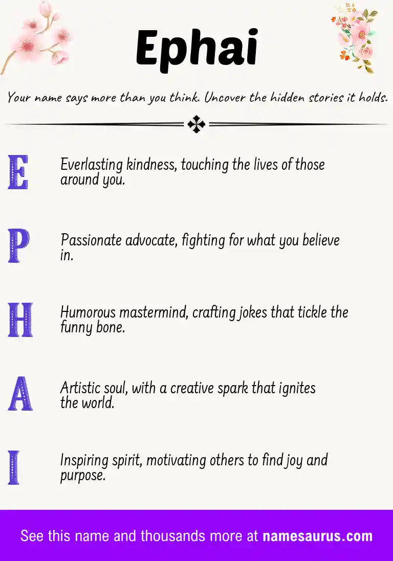 Acrostic poem about Ephai.