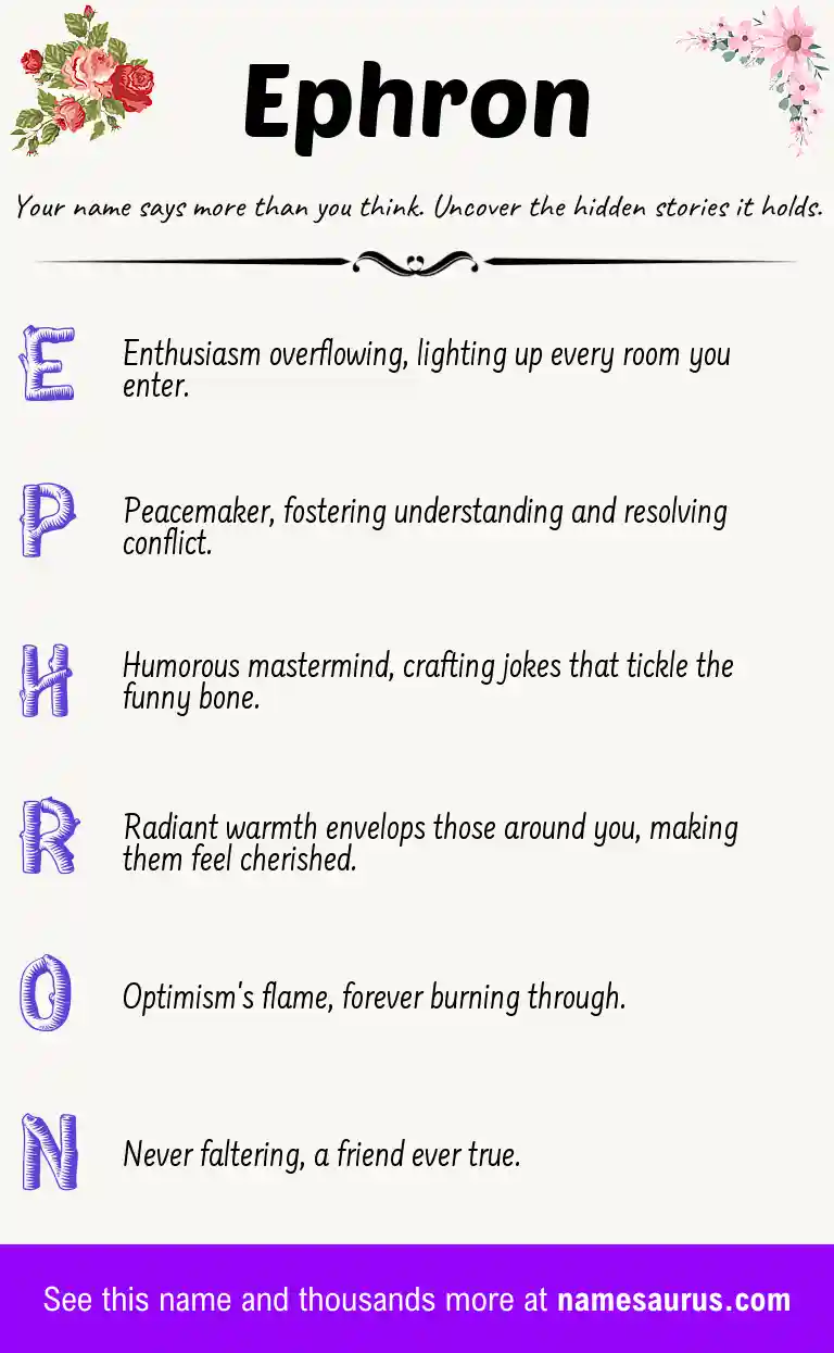Acrostic poem about Ephron.