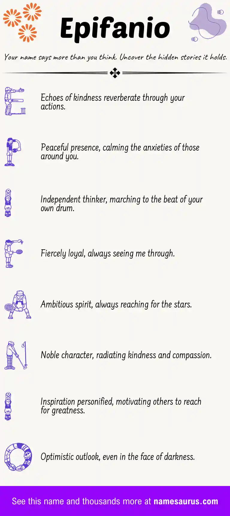 Acrostic poem about Epifanio.