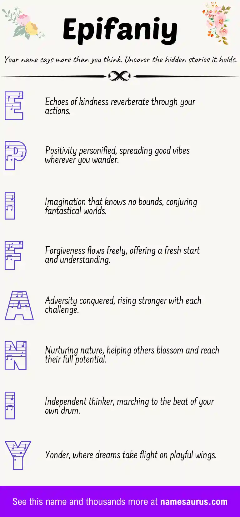 Acrostic poem about Epifaniy.