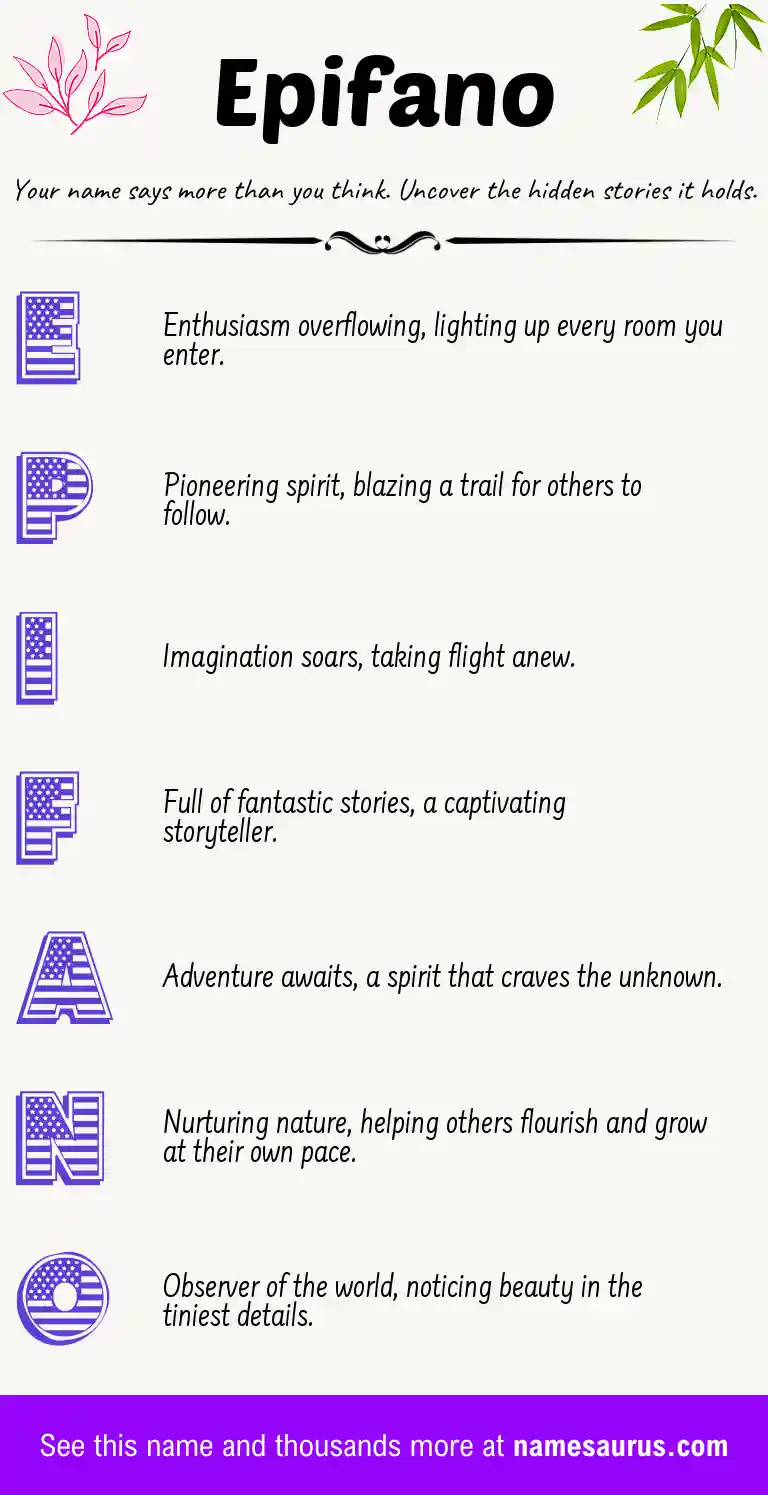 Acrostic poem about Epifano.