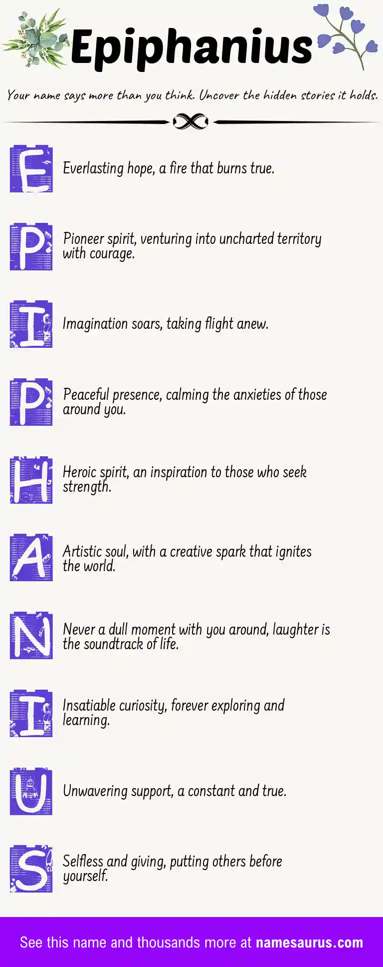 Acrostic poem about Epiphanius.