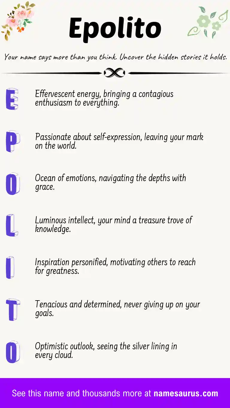 Acrostic poem about Epolito.