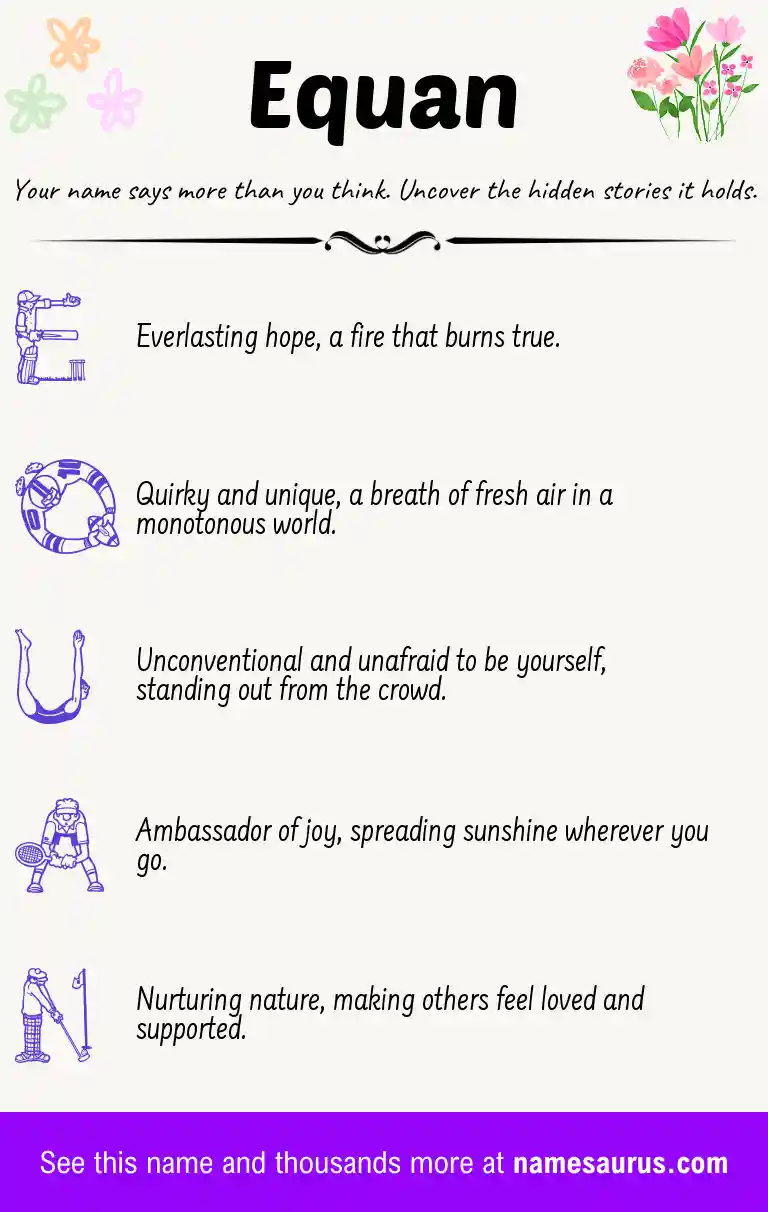 Acrostic poem about Equan.