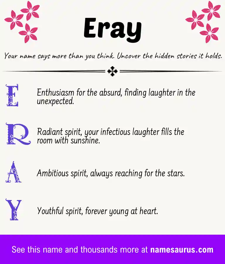 Acrostic poem about Eray.
