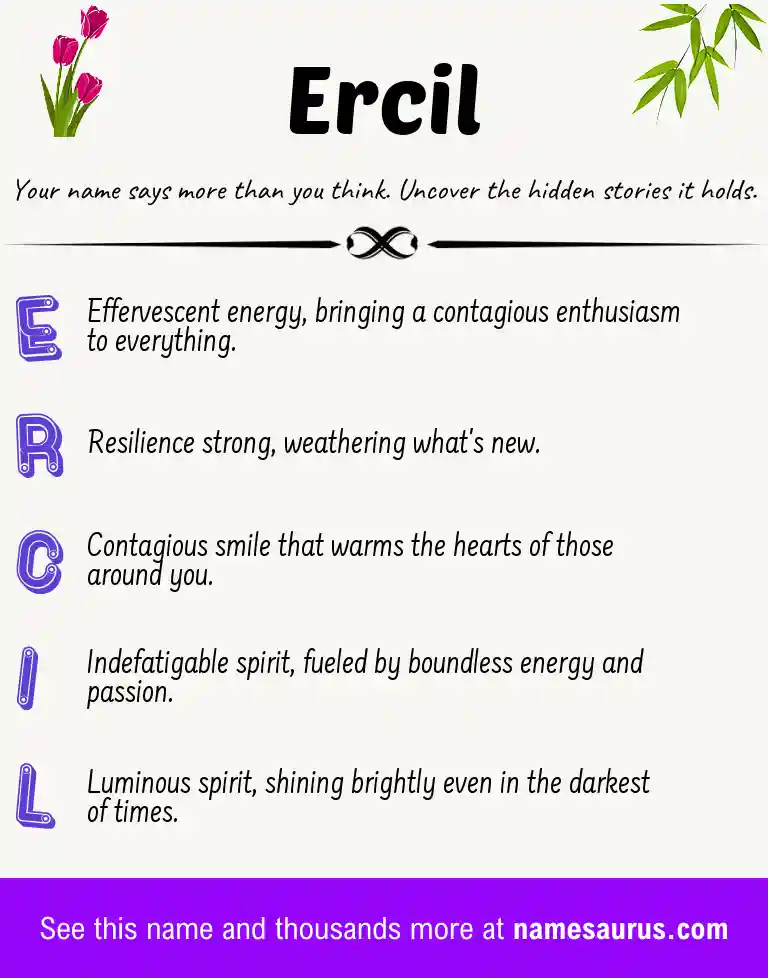 Acrostic poem about Ercil.
