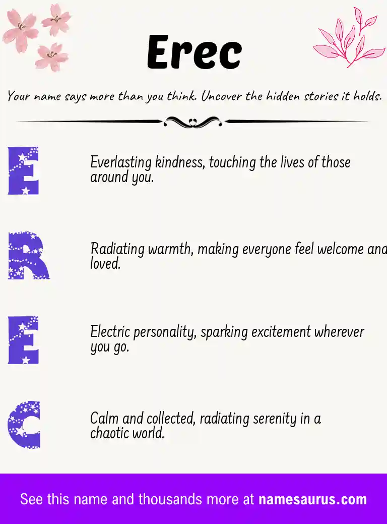 Acrostic poem about Erec.