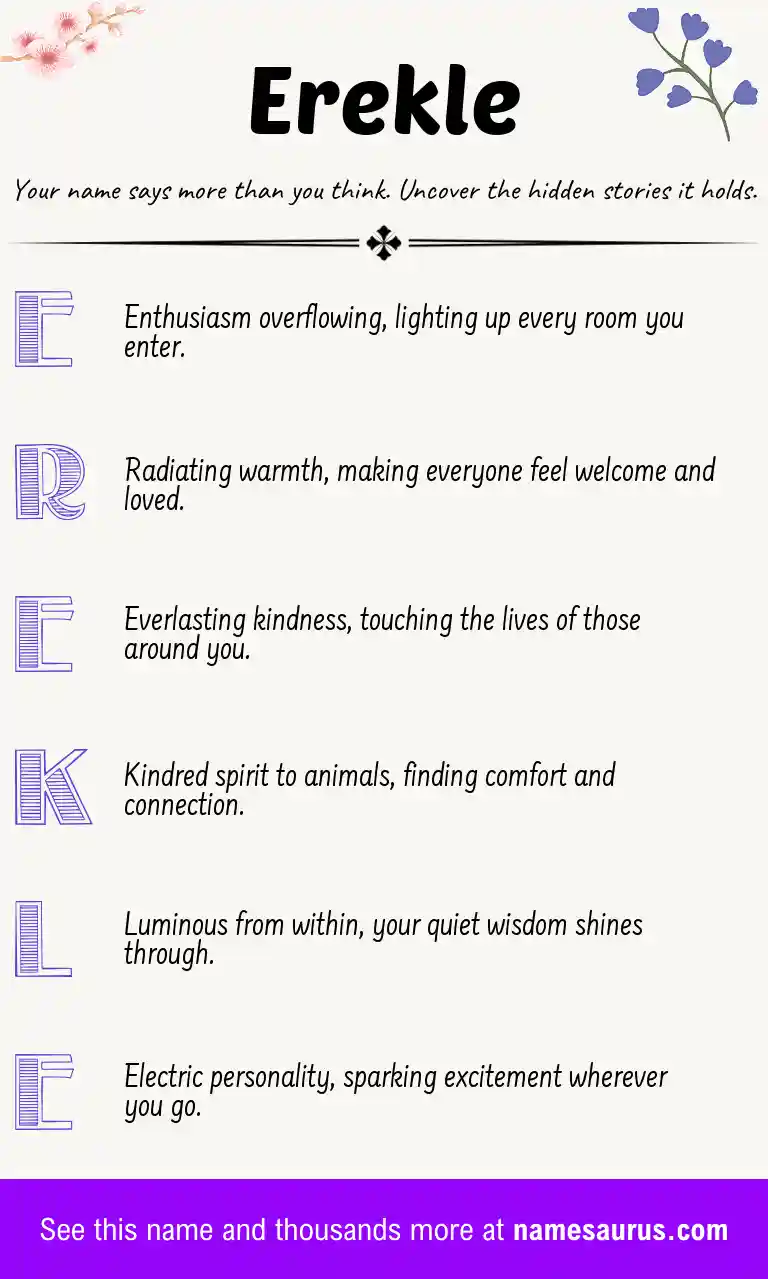 Acrostic poem about Erekle.