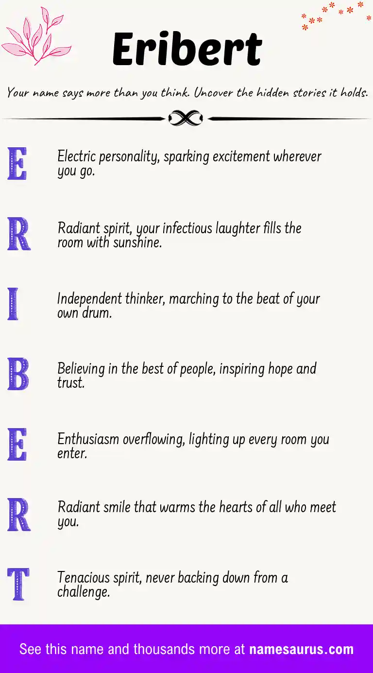 Acrostic poem about Eribert.