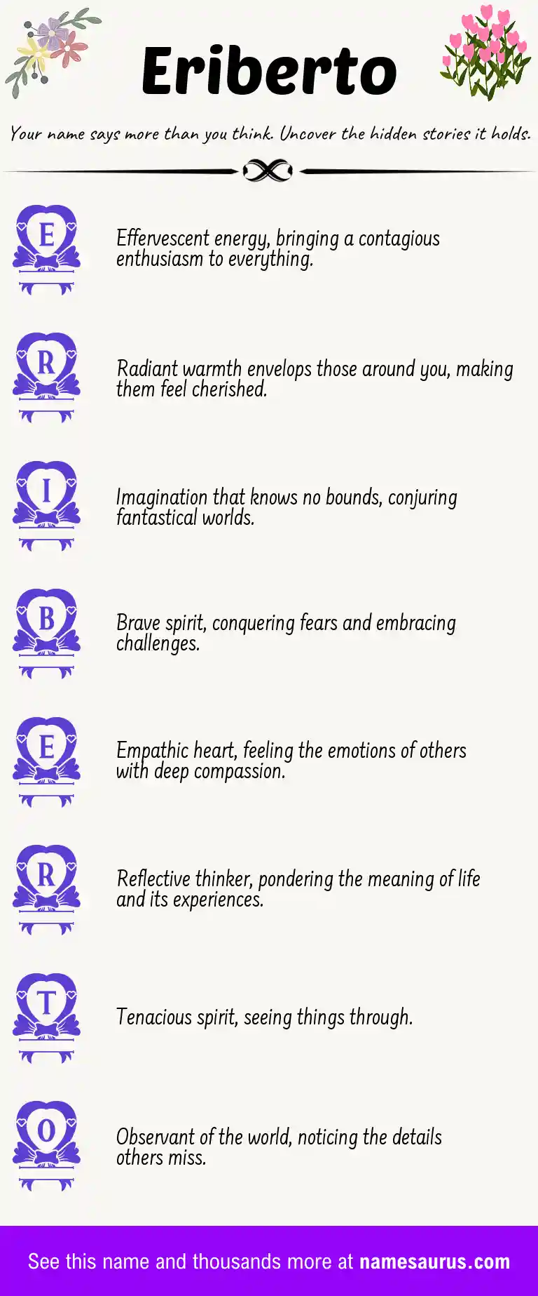 Acrostic poem about Eriberto.