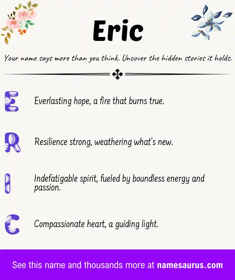 Acrostic poem about Eric.