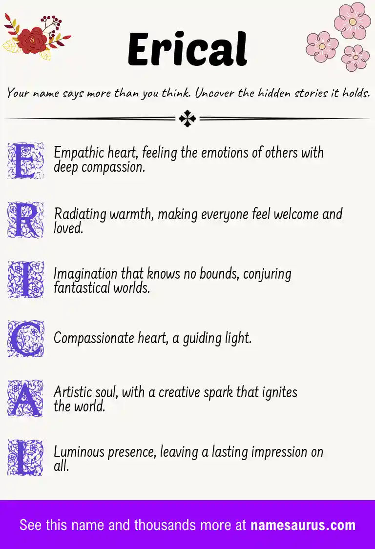 Acrostic poem about Erical.