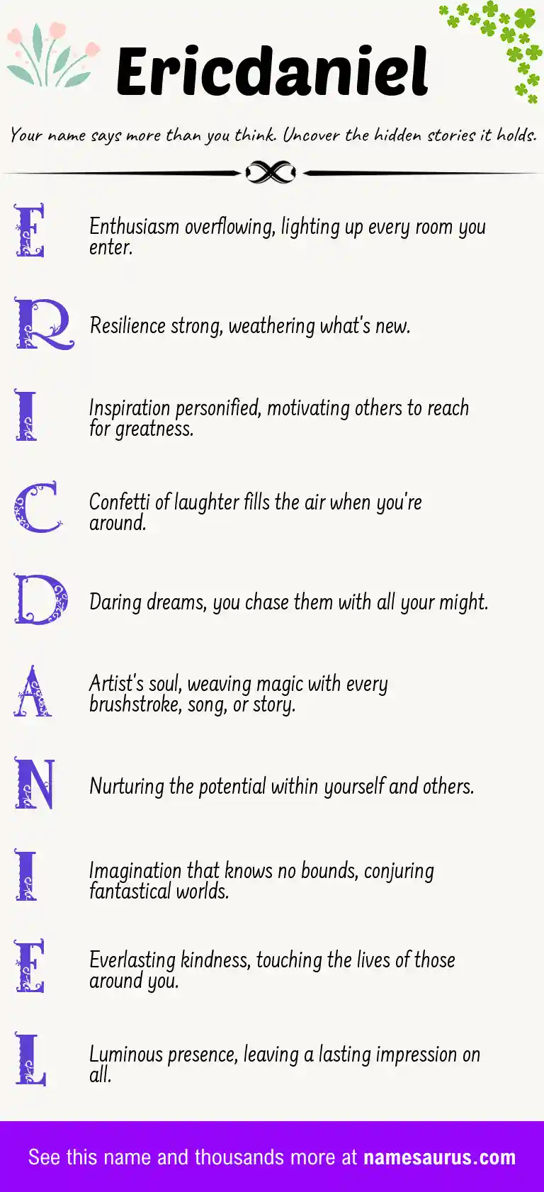 Acrostic poem about Ericdaniel.