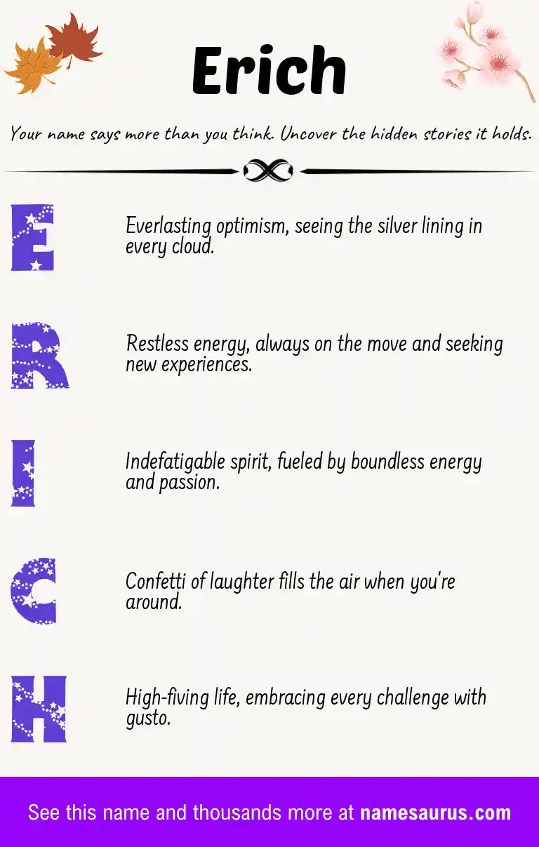 Acrostic poem about Erich.